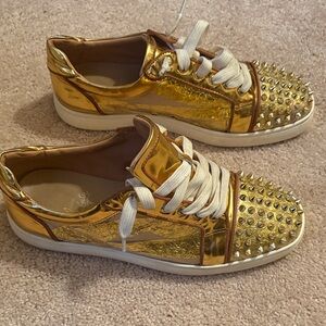 Gold Studded Men Christian Louboutin Sneakers